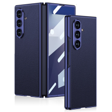 GKK - GKK Galaxy Z Fold 7 Mobilskal Skin Touch Med Härdat Glas - Blå