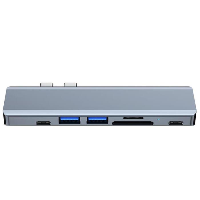 Tech-Protect - Tech-Protect V5-Hub Adapter 7in1 - Grå
