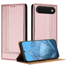 A-One Brand - iPhone 17 Air Plånboksfodral L Shaped Grid Pattern - Roséguld
