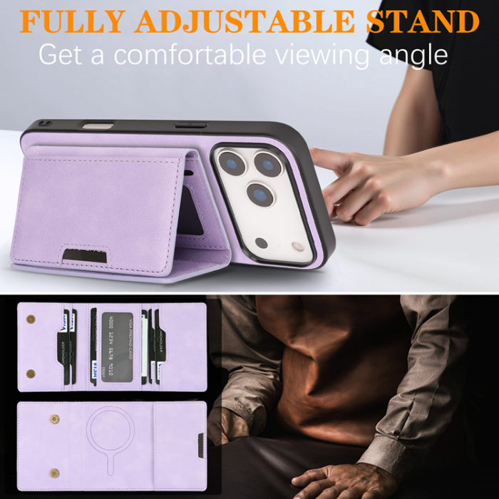 A-One Brand - iPhone 17 Pro Mobilskal MagSafe Kickstand Tri-fold Korthållare