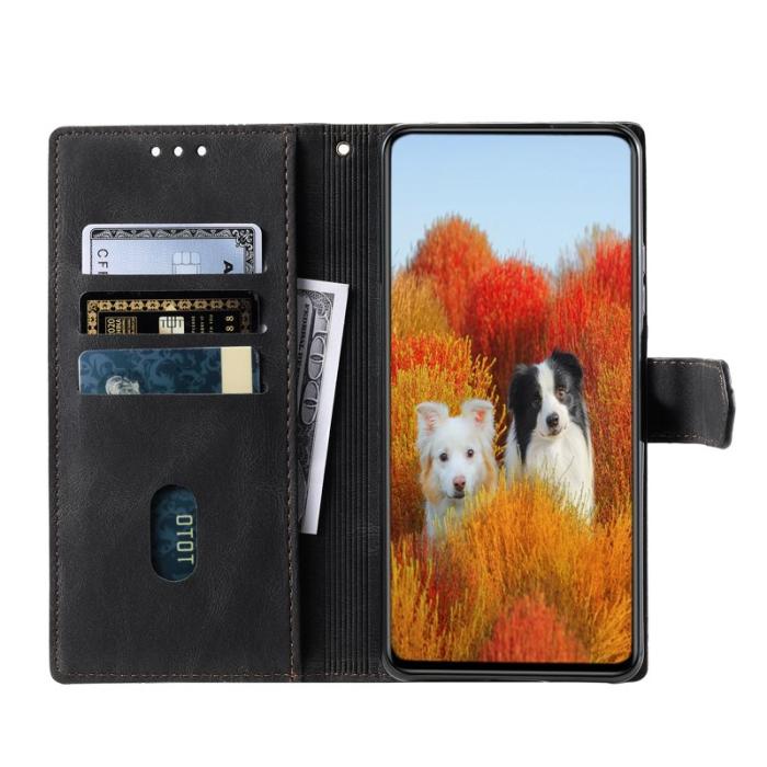 TTUDRCH - TTUDRCH Samsung Galaxy A57 Plånboksfodral Konstläder RFID Skydd - Svart