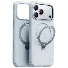 Torras - TORRAS iPhone 17 Pro Mobilskal MagSafe Ostand Q Pro - Babyblå