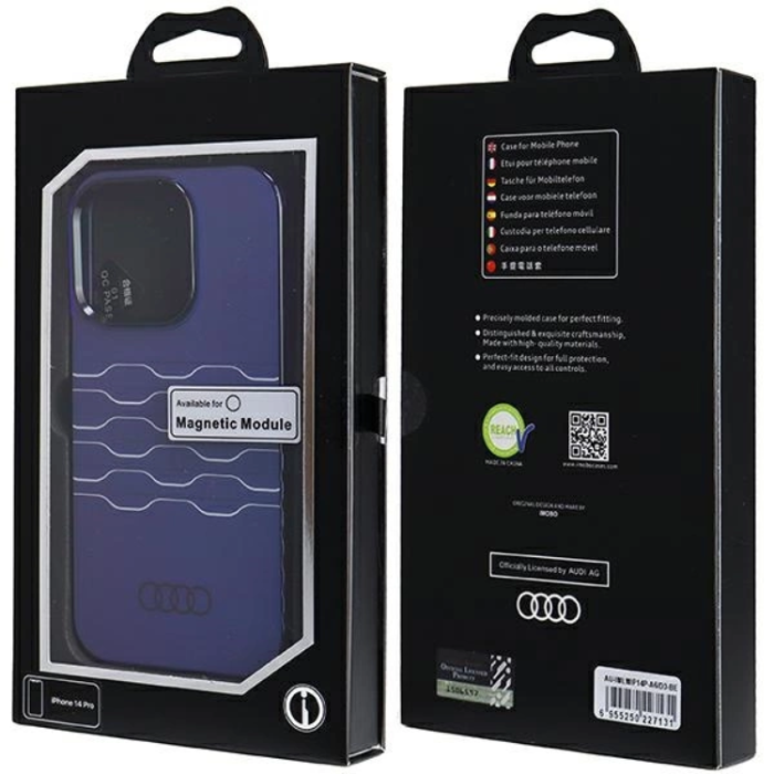 Audi - Audi iPhone 14 Pro Mobilskal Magsafe IML - Blå