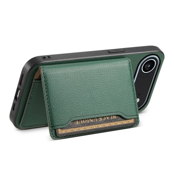 A-One Brand - iPhone Air Mobilskal Korthållare Calf Kickstand Läder - Grön