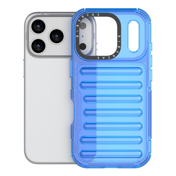 A-One Brand - iPhone 17 Pro Max Mobilskal Stripe Design Detachable - Blå