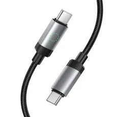 Hoco - HOCO USB-C till USB-C 60W Kabel 3A 1m X117 - Svart