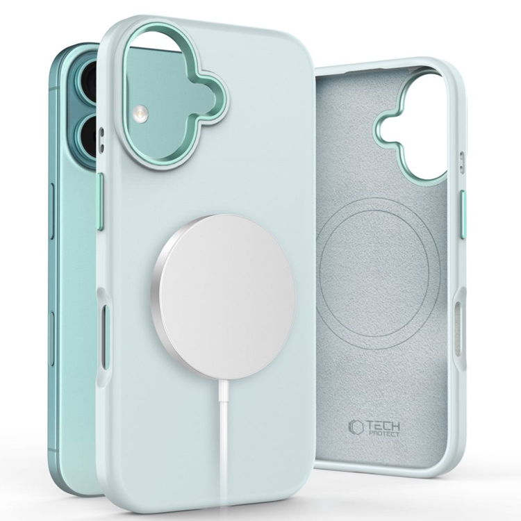 Tech-Protect iPhone 16 Mobilskal Magsafe Pure Silikon - Himmelsblå | 2353 | AlltMobil