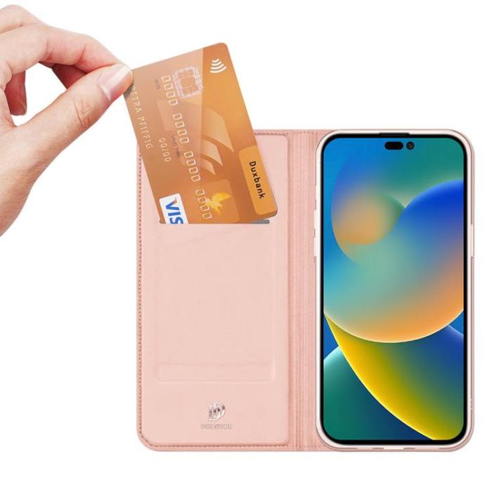 Dux Ducis - Dux Ducis iPhone 15 Pro Max/iPhone 15 Ultra Plånboksfodral Skin Pro - Rosa