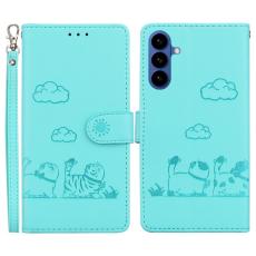 OEM - Mobilskal till Samsung Galaxy S26/S26 Pro RFID-Skydd KattTPU + KonstL&auml;der Gr&ouml;n