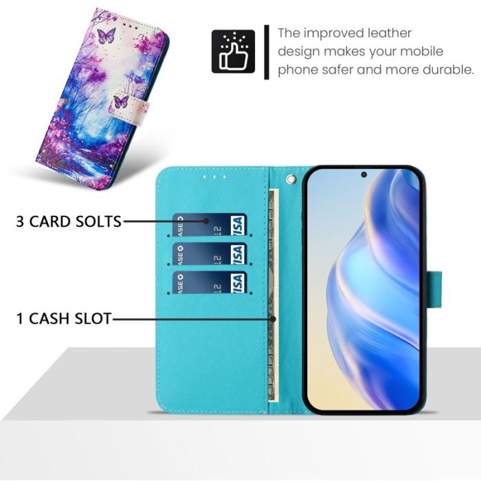 OEM - Dream Valley Samsung Galaxy A35 5G Fodral Mönstertryck - Svart