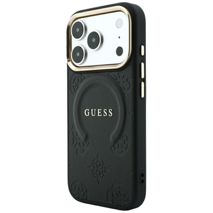 Guess - Guess Mobilskal För iPhone 18 Pro Max Magsafe Saffiano Peony - Svart