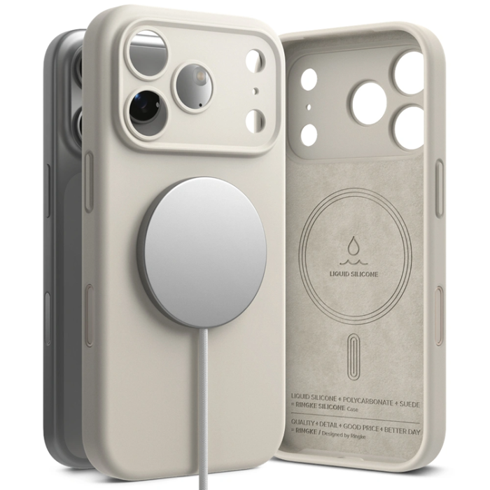 Tech-Protect - Tech-Protect iPhone 17 Pro Mobilskal Magsafe Magnetic Silikon - Stone