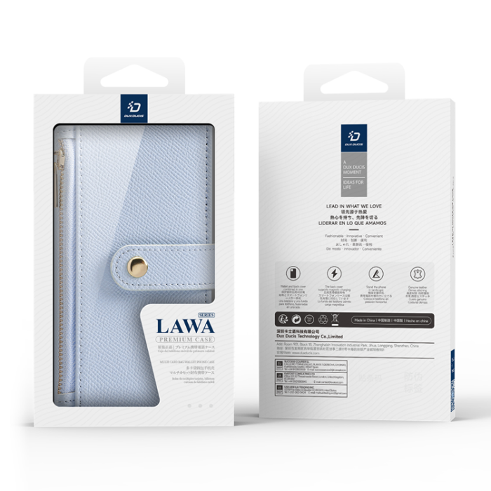 Dux Ducis - Dux Ducis iPhone 17 Air Plånboksfodral Magsafe Detachable Lawa - Blå