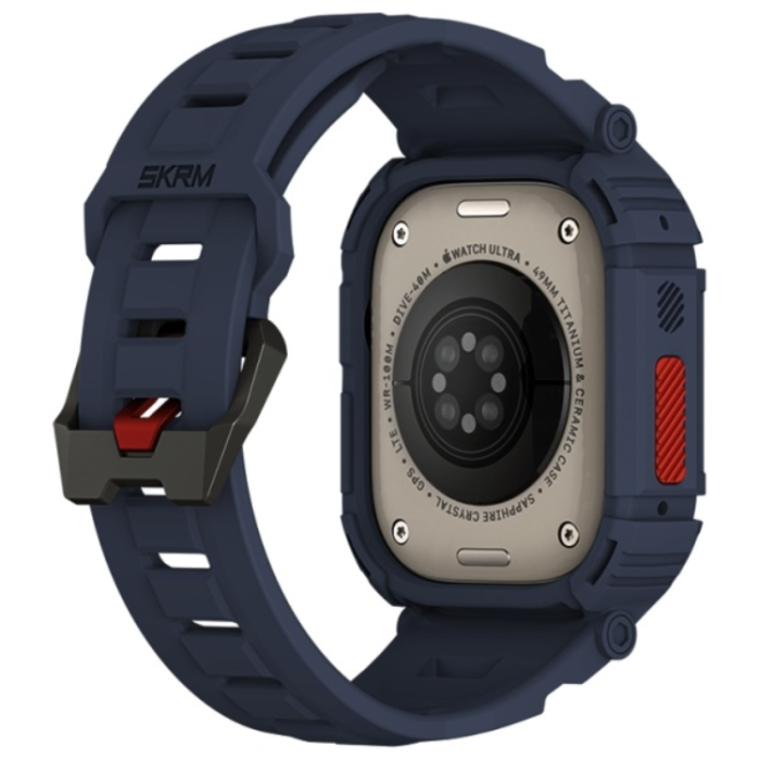 Skinarma - Skinarma Apple Watch (49mm) Armband Mecha - Marinblå