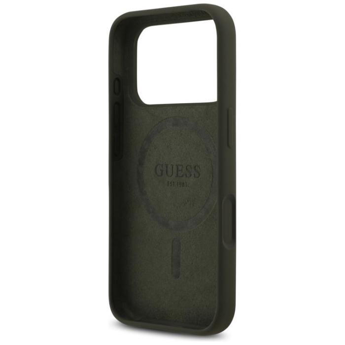 Guess - Guess iPhone 17 Pro Mobilskal MagSafe Silikon Triangle Logo - Khaki