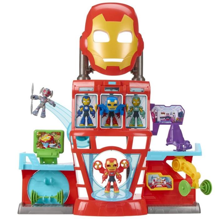 MARVEL - MARVEL Iron Man And His Awesome Friends Iron Quarters Playset