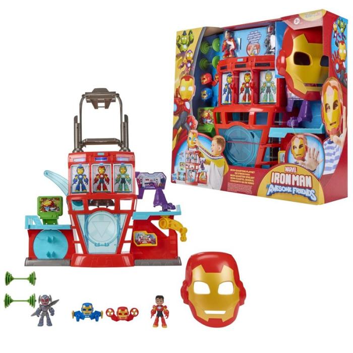 MARVEL - MARVEL Iron Man And His Awesome Friends Iron Quarters Playset