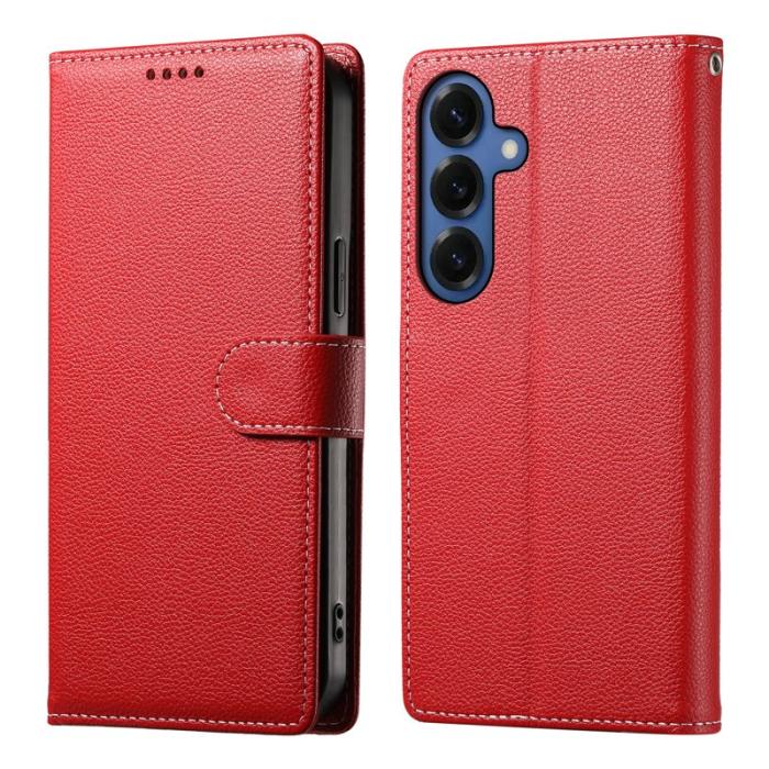OEM - Plånboksfodral för Samsung Galaxy S26 Magnetiskt Konstläder - Röd