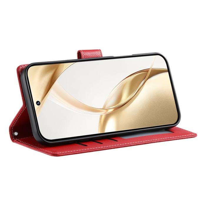 OEM - Plånboksfodral för Samsung Galaxy S26 Magnetiskt Konstläder - Röd
