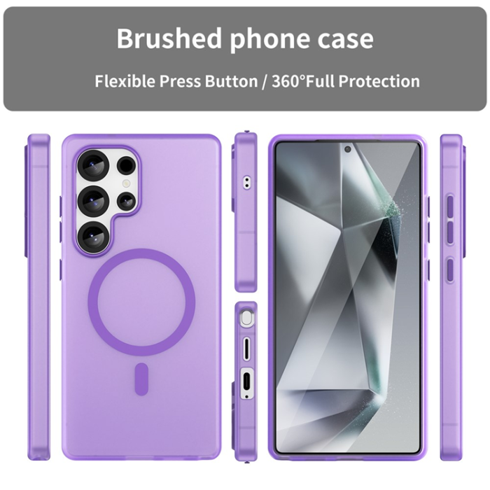 A-One Brand - Galaxy S25 Ultra Mobilskal MagSafe Slim Matte - Lila