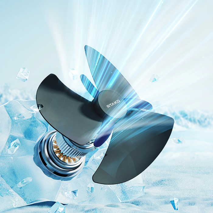 A-One Brand - Rtako Minifläkt Dual Impeller 3600mAh - Svart