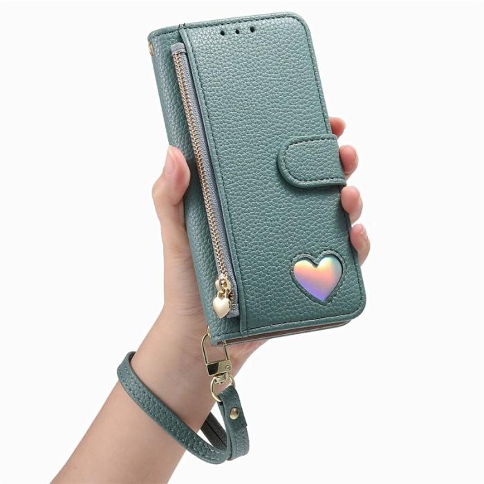 OEM - Plånboksfodral för Samsung Galaxy S26 TKonstläder med dragkedja - Blå