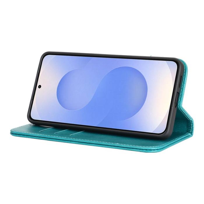 OEM - Mobilskal för Samsung Galaxy S26 Konstläder Magnetiskt - Ljusblå