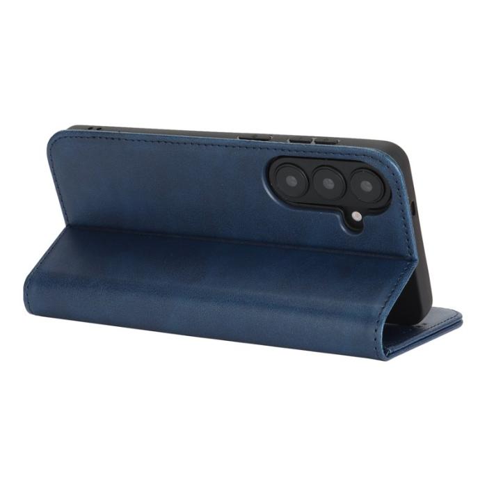 OEM - Mobilskal för Samsung Galaxy S26 Konstläder Magnetiskt - Mörkblå