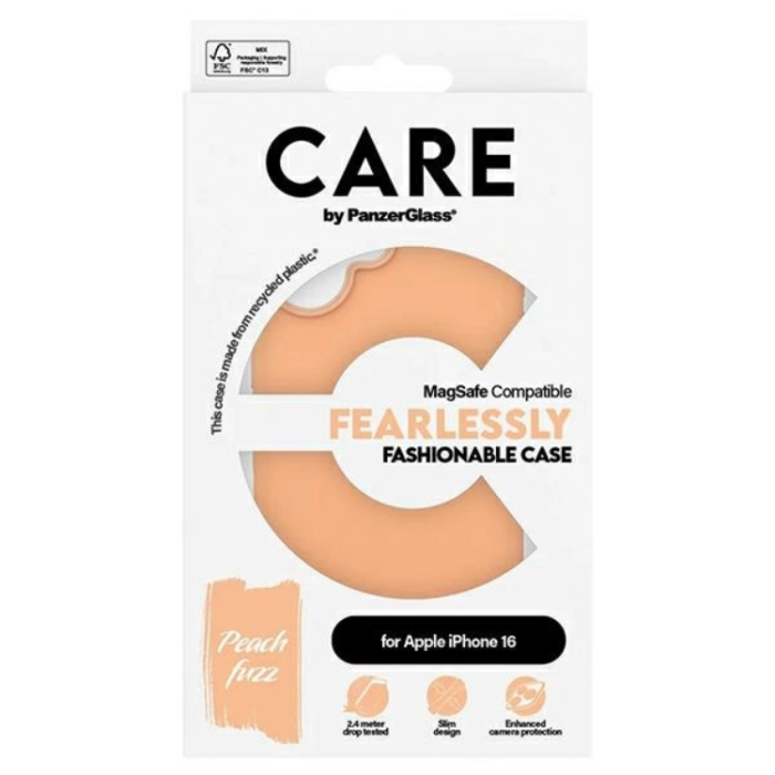 PanzerGlass - CARE By PanzerGlass iPhone 16 Mobilskal MagSafe Fashion - Orange
