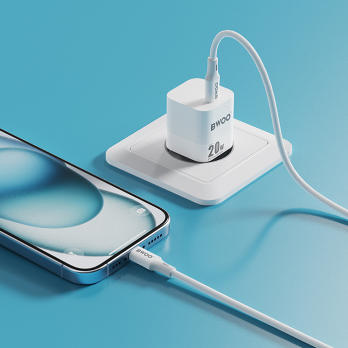 BWOO - BWOO Mini Väggladdare 20W USB-C CDA155 - Vit