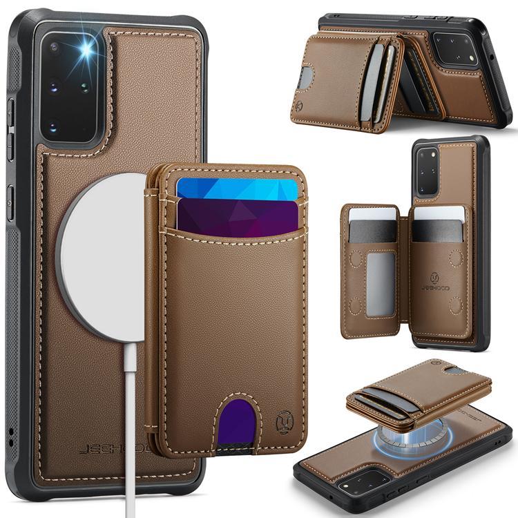 JEEHOOD Mobilskal till Samsung Galaxy S20 Plus Konstläder - Brun | 2353 | AlltMobil