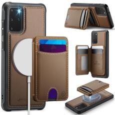 OEM - JEEHOOD Mobilskal till Samsung Galaxy S20 Plus Konstl&auml;der - Brun