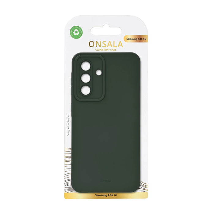 Onsala - Onsala Galaxy A36 5G Mobilskal Silikonkänsla Återvunnen - Olivgrön