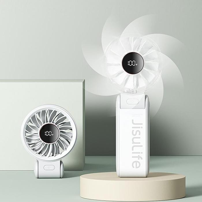 Jisulife - Jisulife Bärbar USB Handfläkt 3600 mAh Fan Life7 - Grå