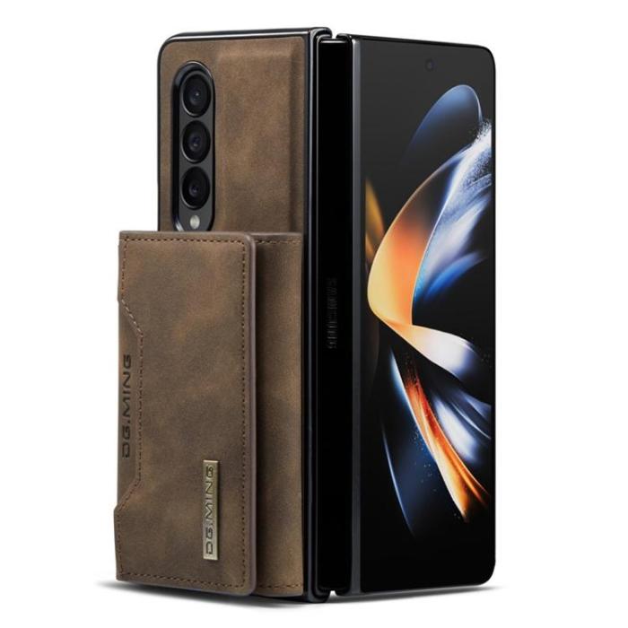 DG.MING - DG.MING Galaxy Z Fold 3 Plånboksfodral M2 Magnetic Kickstand - Coffee