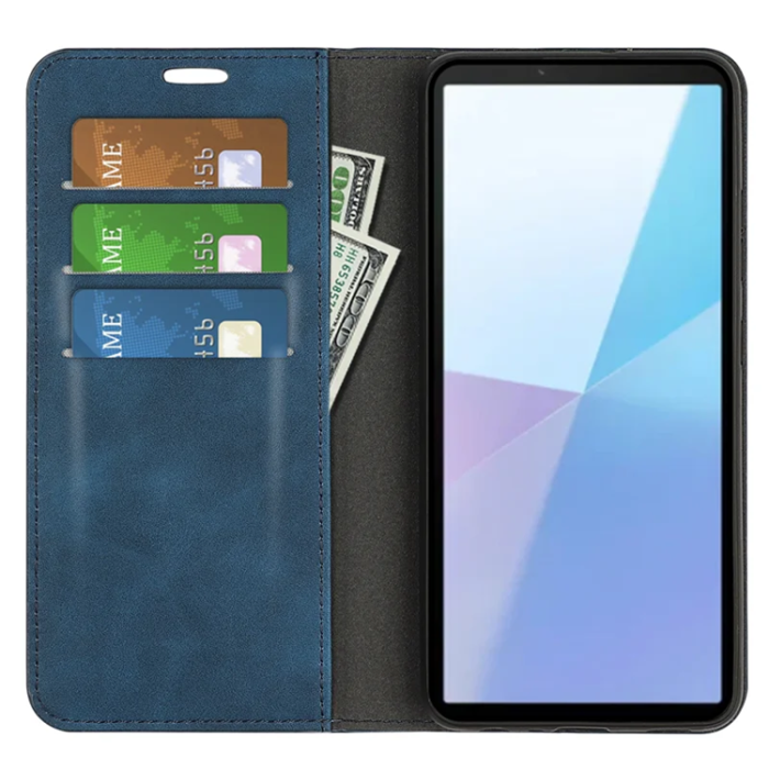 A-One Brand - Sony Xperia 10 VII Plånboksfodral Skin Touch - Blå