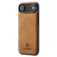 DG.MING - DG.MING Mobilskal till iPhone Air PU L&auml;der PC + TPU Hybrid - Brun