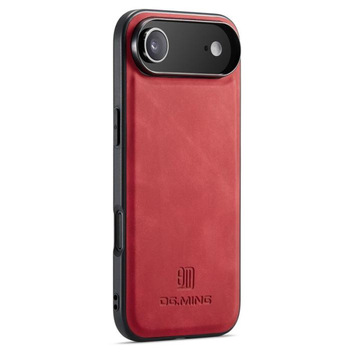 DG.MING - DG.MING Mobilskal till iPhone Air PU Läder Hybrid Röd