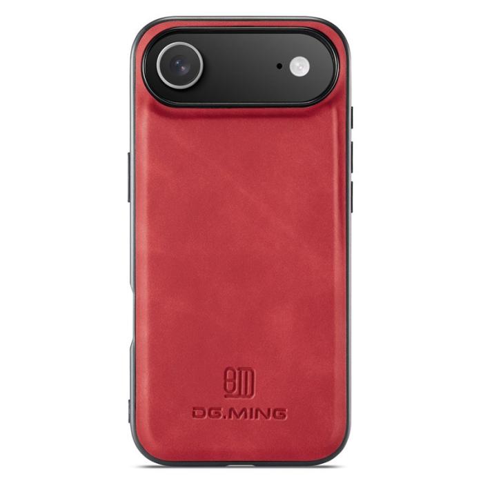 DG.MING - DG.MING Mobilskal till iPhone Air PU Läder Hybrid Röd
