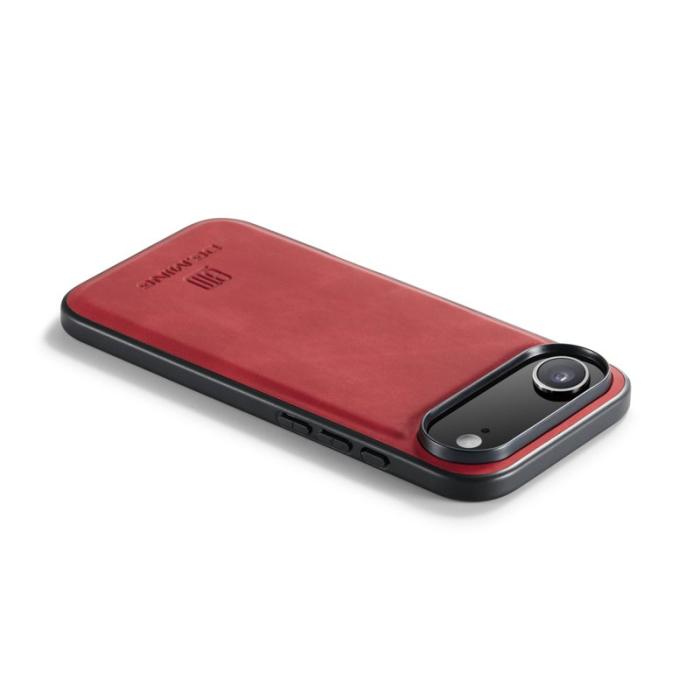 DG.MING - DG.MING Mobilskal till iPhone Air PU Läder Hybrid Röd