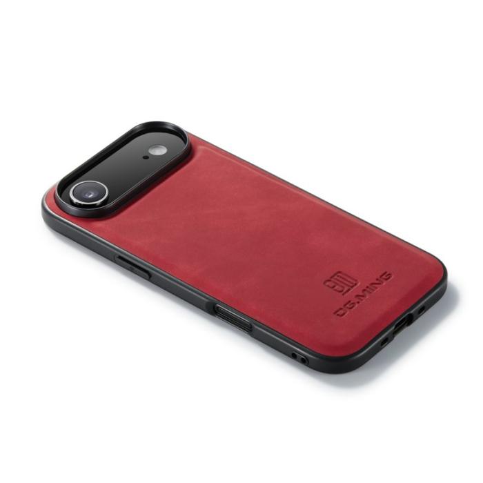 DG.MING - DG.MING Mobilskal till iPhone Air PU Läder Hybrid Röd