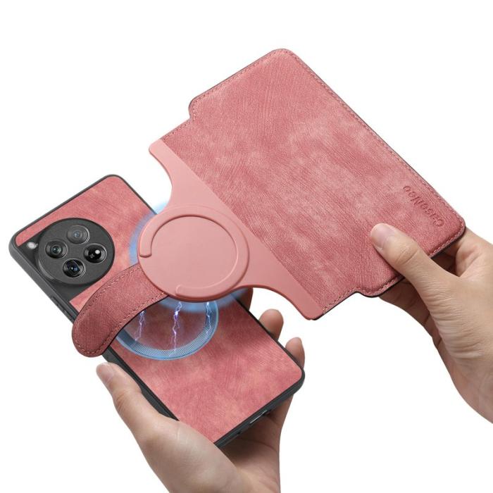 CASENEO - CASENEO OnePlus 13 Plånboksfodral Magnetiskt Detachable Konstläder - Rosa
