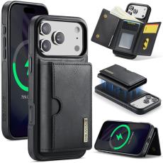 DG.MING - DG.MING M6 Series Mobilskal till iPhone 17 Pro Magnetiskt Pl&aring;nboksfodral Svart