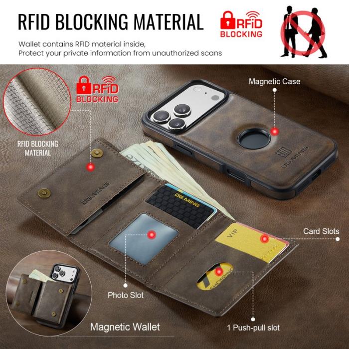 DG.MING - DG.MING M6 Series Mobilskal till iPhone 17 Pro Magnetiskt Brun