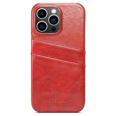 FIERRE SHANN - FIERRE SHANN f&ouml;r iPhone 15 Pro Fodral - Waxy KonstL&auml;der - R&ouml;d