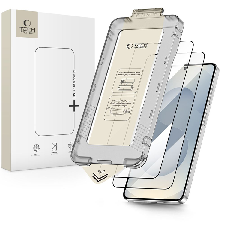 [2-Pack] Tech-Protect Skärmskydd Härdat Glas För Galaxy S26 - Svart | 5468 | AlltMobil