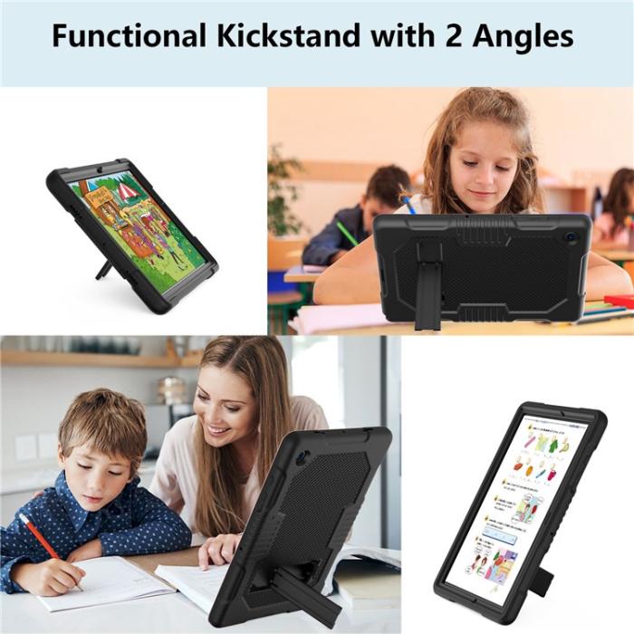 A-One Brand - Galaxy Tab A8 10.5 (2021) Skal Robot B2 Kickstand - Svart