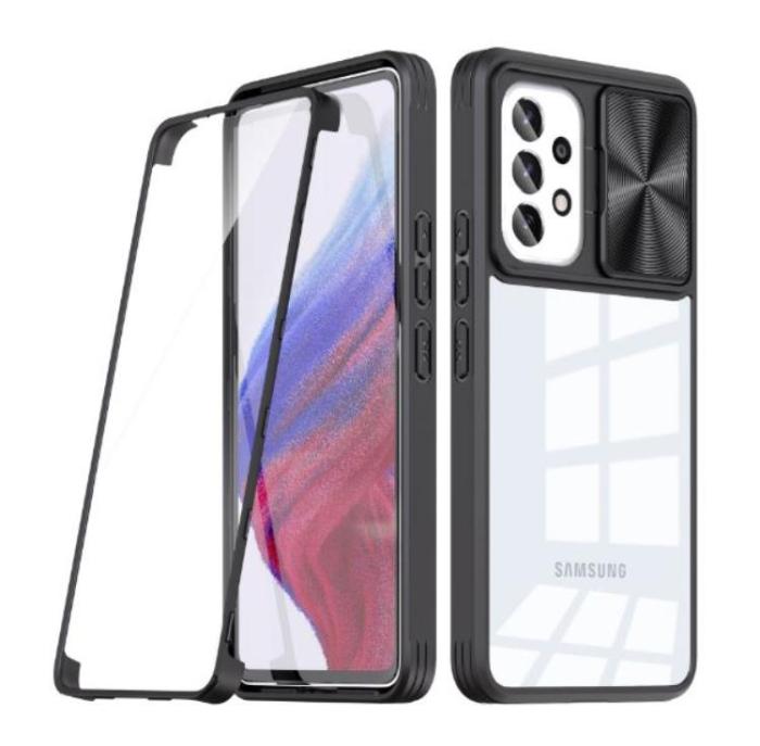 A-One Brand - Galaxy A53 5G Mobilskal 360 Kamera Slider - Svart