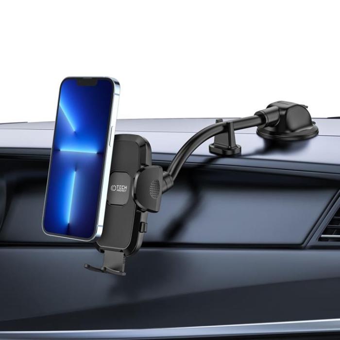 Tech-Protect - Tech-Protect V3 Long Arm Windshield Och Dashboard Bilhållare - Svart
