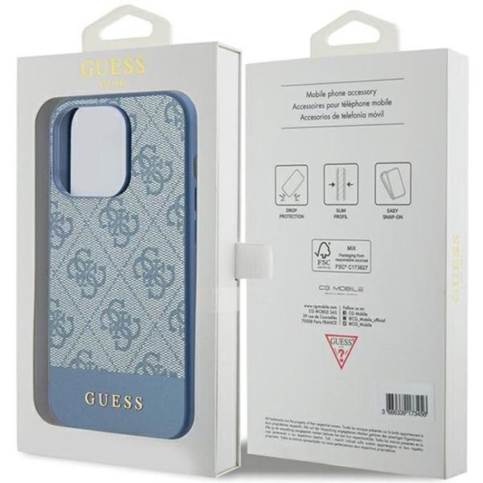 Guess - Guess iPhone 15 Pro Mobilskal Stripe Collection - Blå